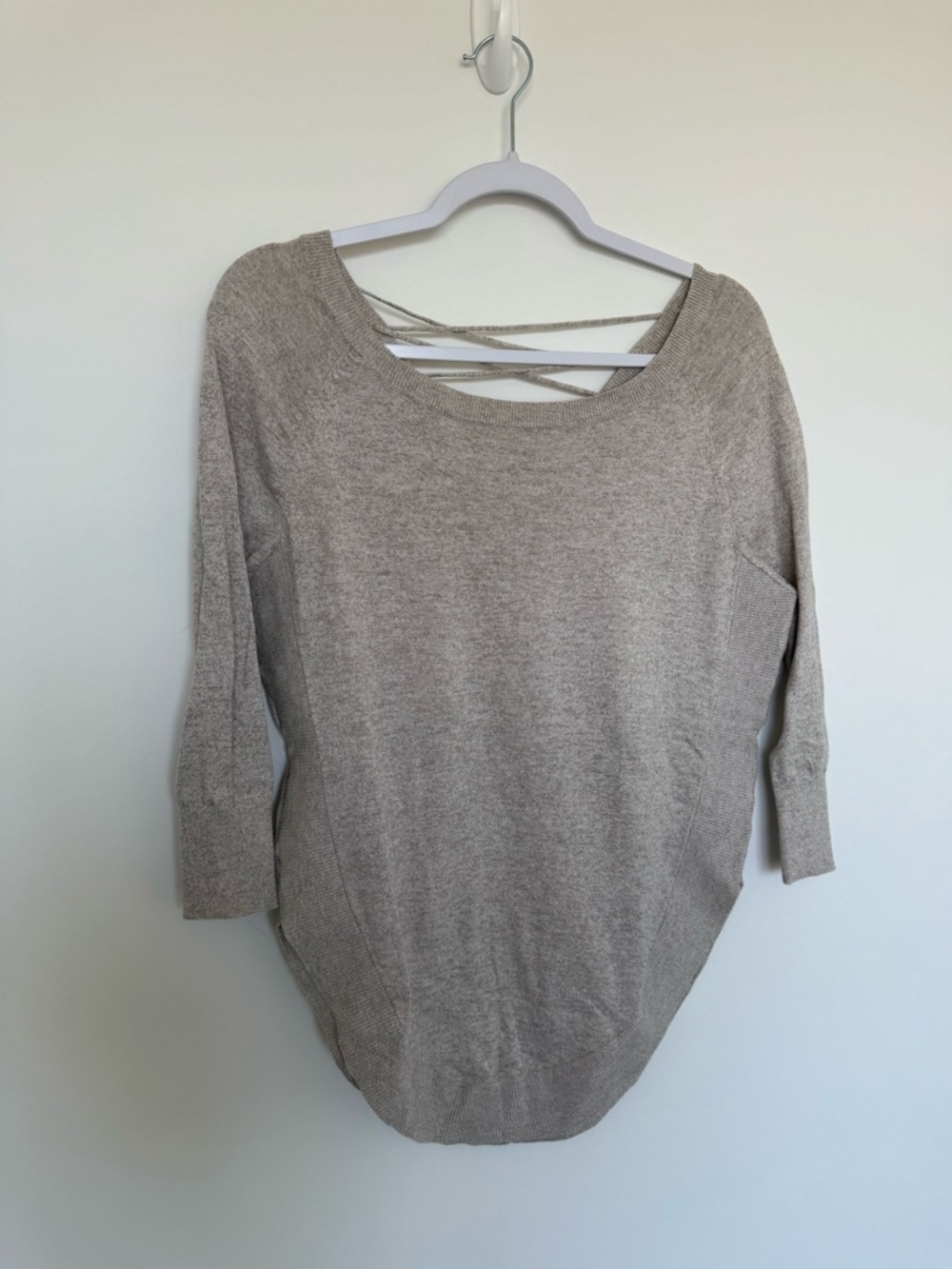 Express Laced Back Knit Top